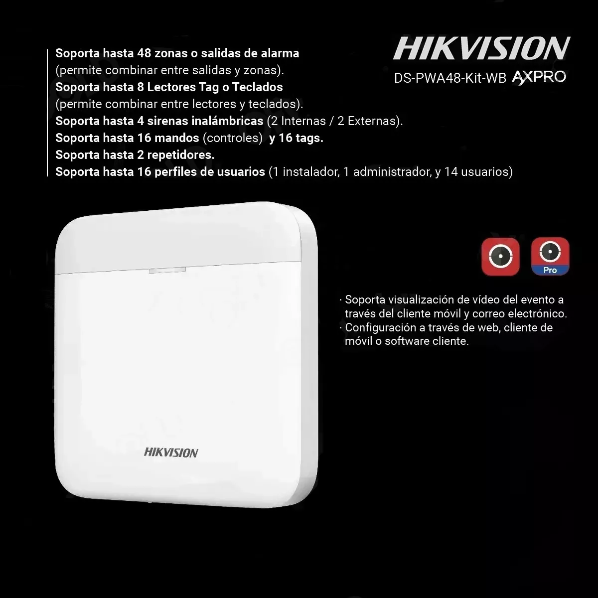 Imagen 4 de 10 de Kit Alarma Hikvision 4g Inalambrica Sirena Pir Magneto Bat